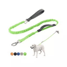 YT Pet Dog Explosion Proof Impact Leash, Heavy Duty Dog Leash With Padded Double Handle Car Seat Belts, 4-6 Feet Long (Option: M-Orange)